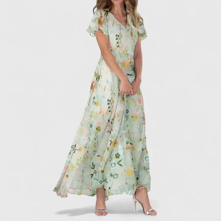 Evelyn maxiwikkeljurk met bloemenprint voor dames