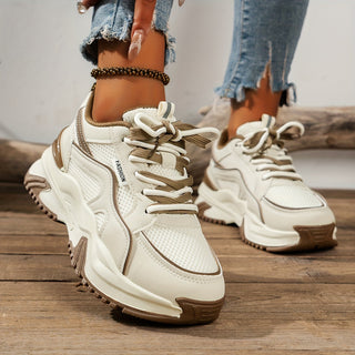 Stijlvolle Dames Sneakers Met Hoge Zool
