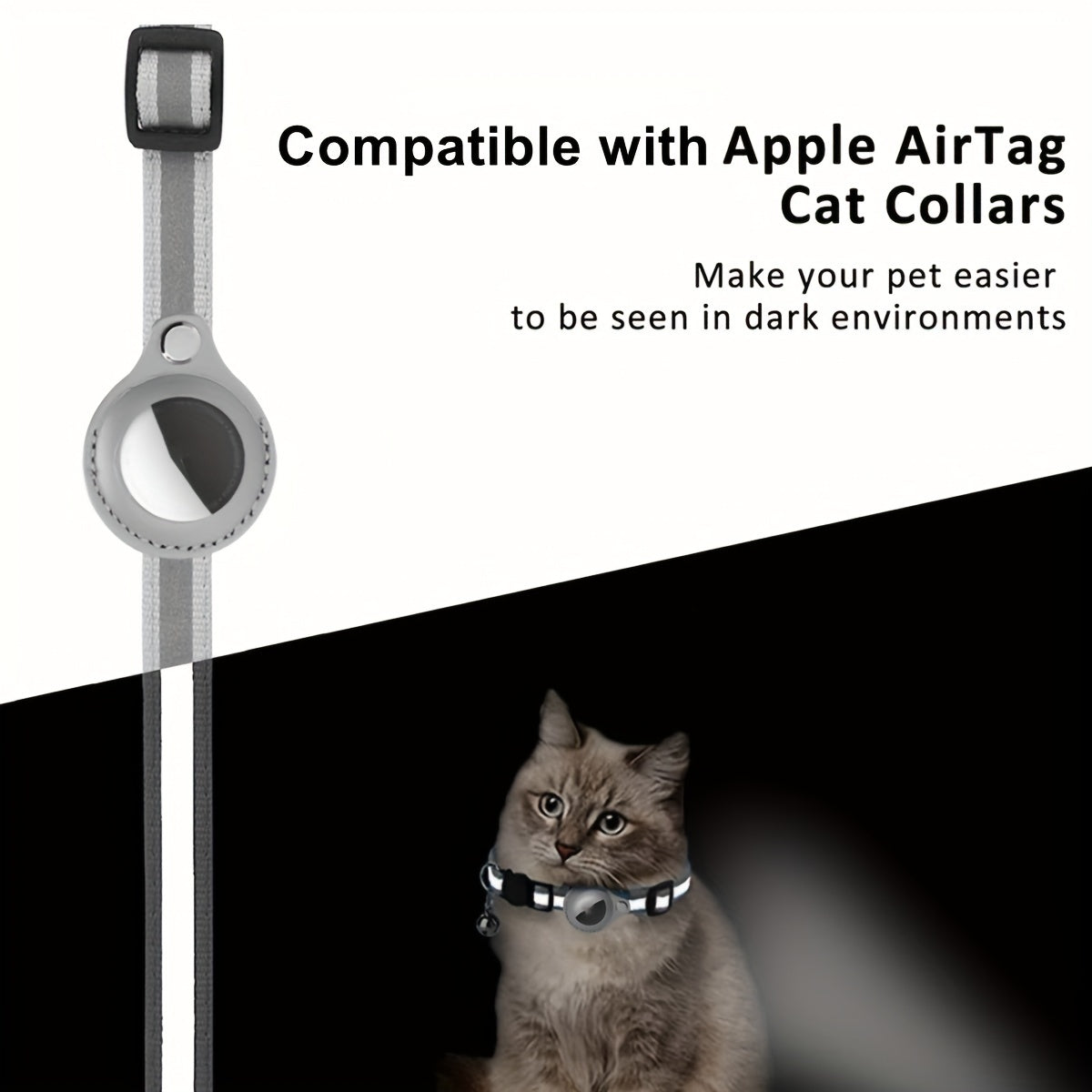 Reflecterende Kattenhalsband – Veiligheidssluiting en Belletje voor Extra Zichtbaarheid