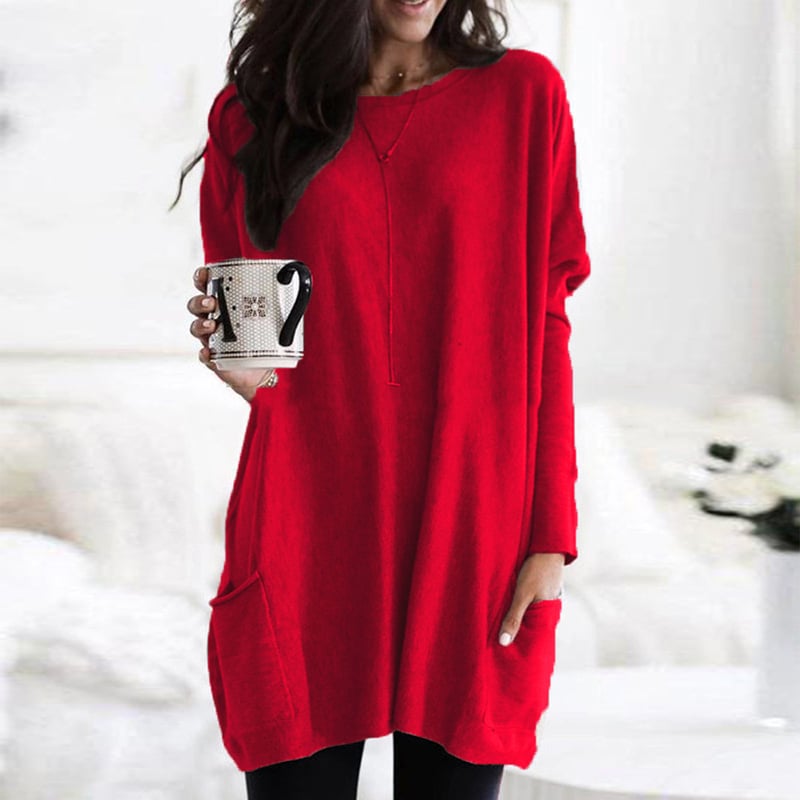 Comfortabele lange Sweater Met Zakken - Noa