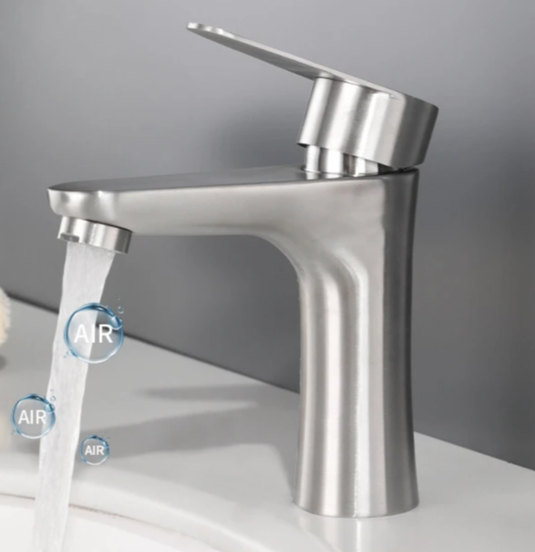 Roestvrijstalen wastafelkraan met eenhendelmengkraan – Modern design voor badkamer & wastafel