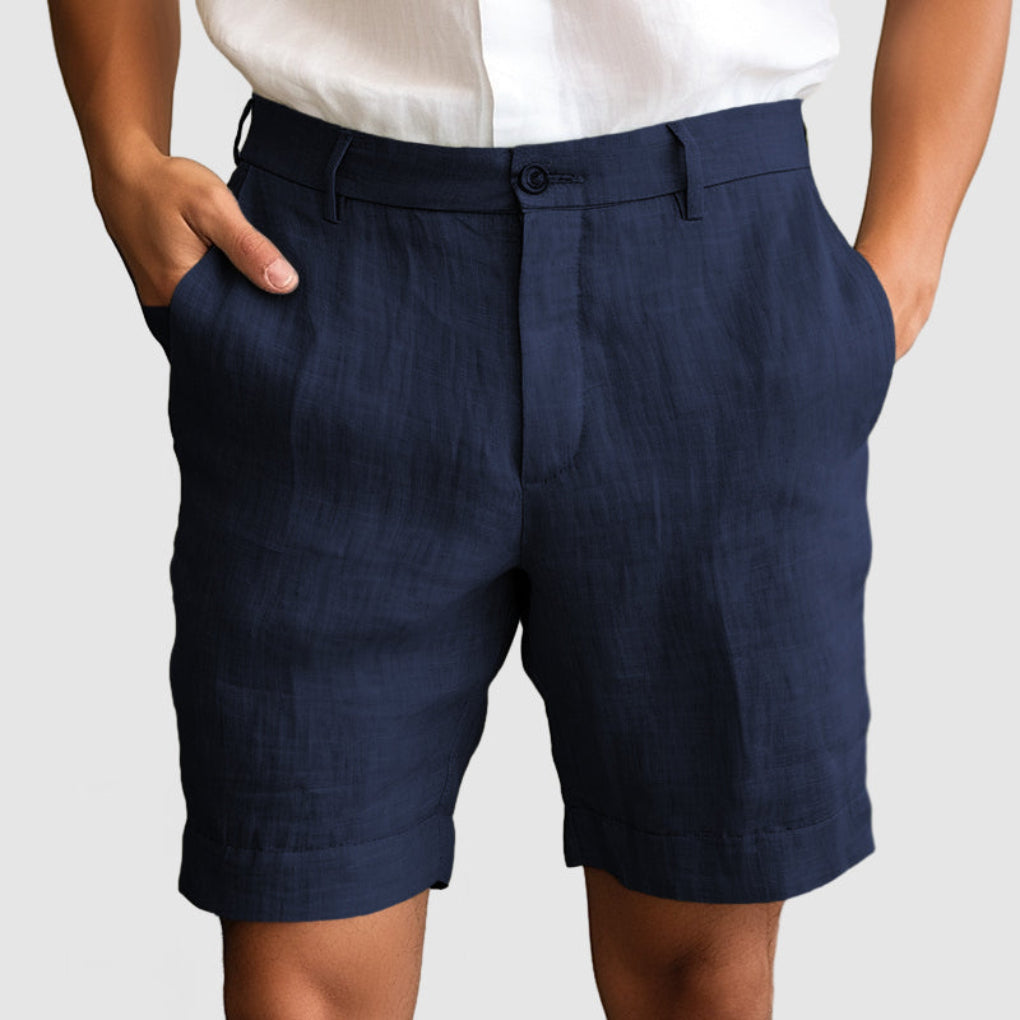 Comfortabele katoenen linnen shorts voor heren