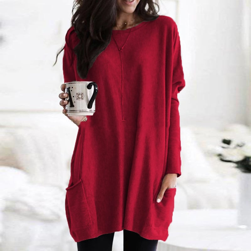 Comfortabele lange Sweater Met Zakken - Noa