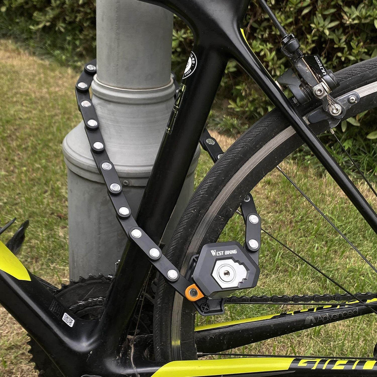 Opvouwbaar fietsslot van gehard staal, 78 cm