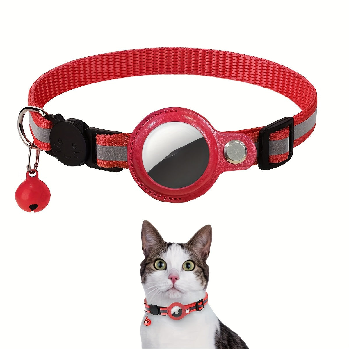 Reflecterende Kattenhalsband – Veiligheidssluiting en Belletje voor Extra Zichtbaarheid