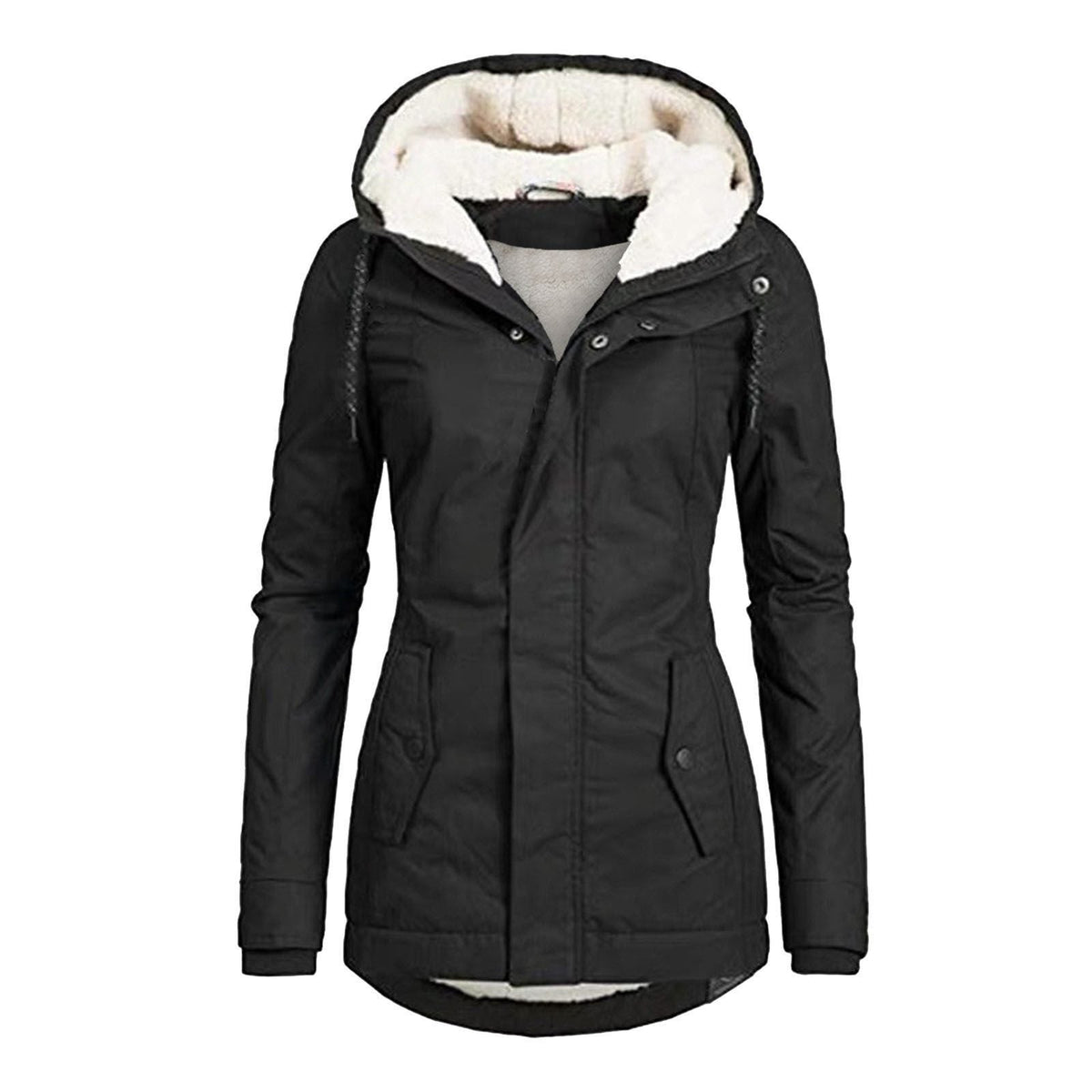 Parka met fleecevoering en capuchon voor dames