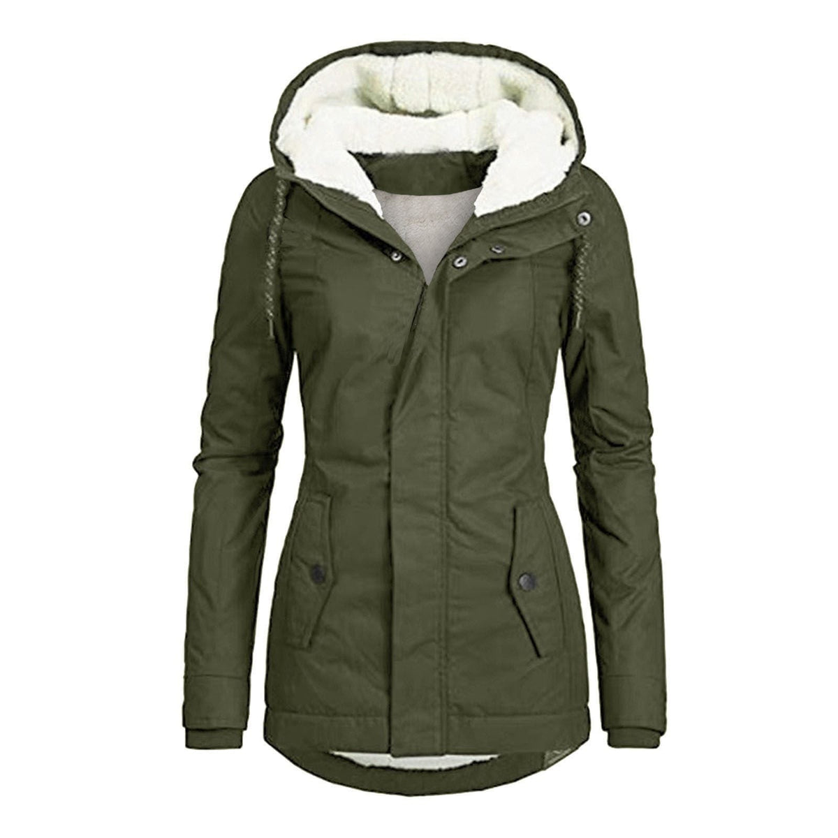 Parka met fleecevoering en capuchon voor dames