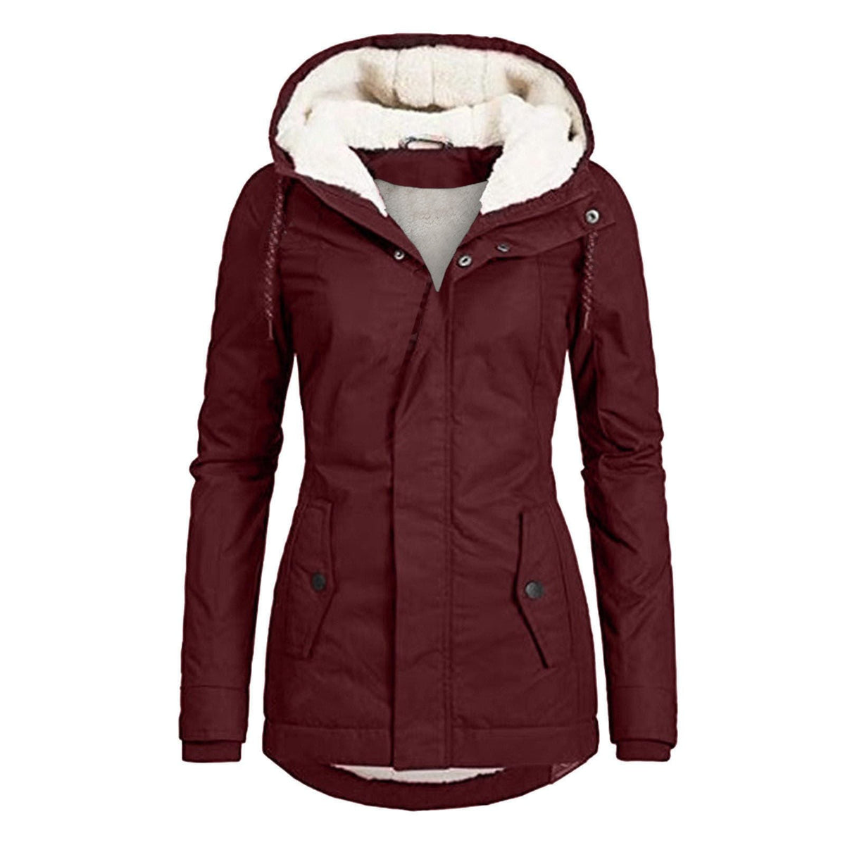 Parka met fleecevoering en capuchon voor dames