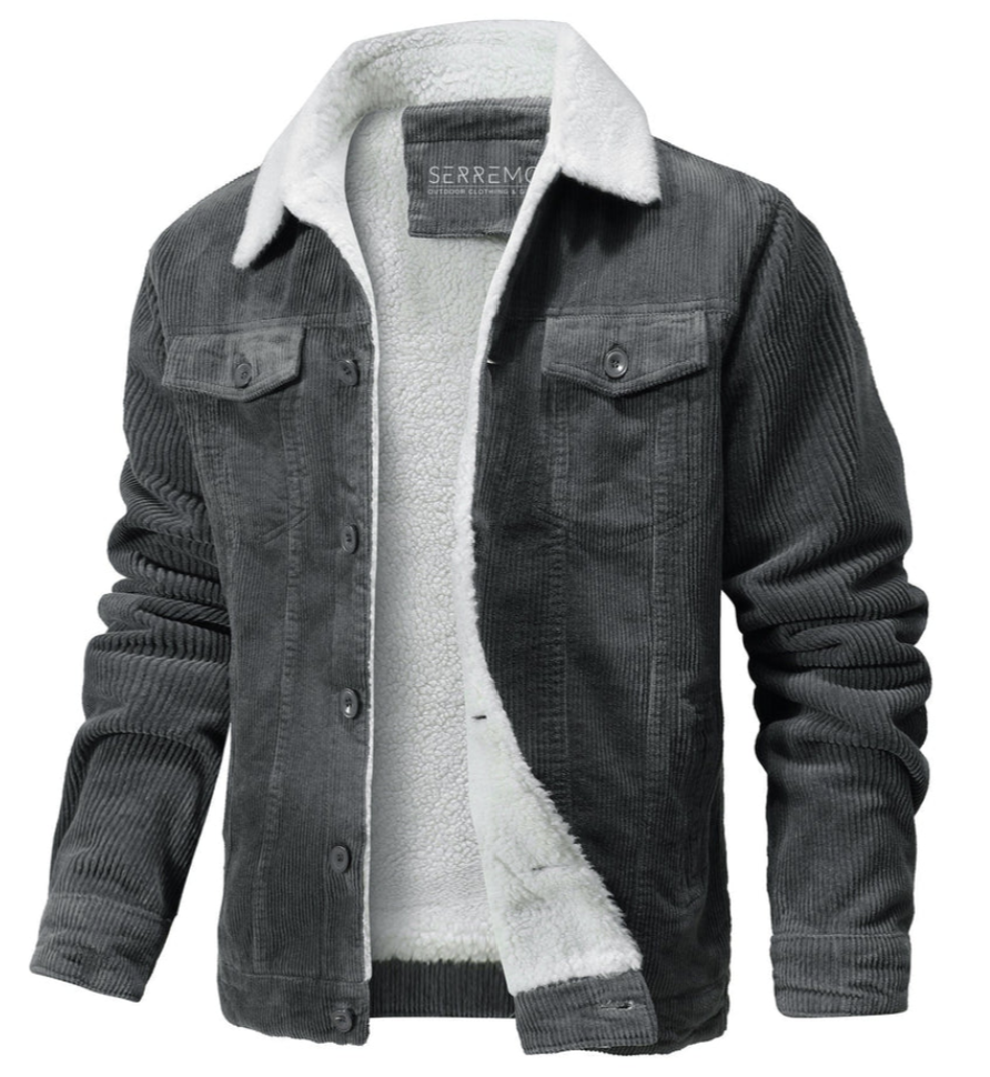 Premium Cheviot warme Heren Jas Met Sherpa Voering - Vincent