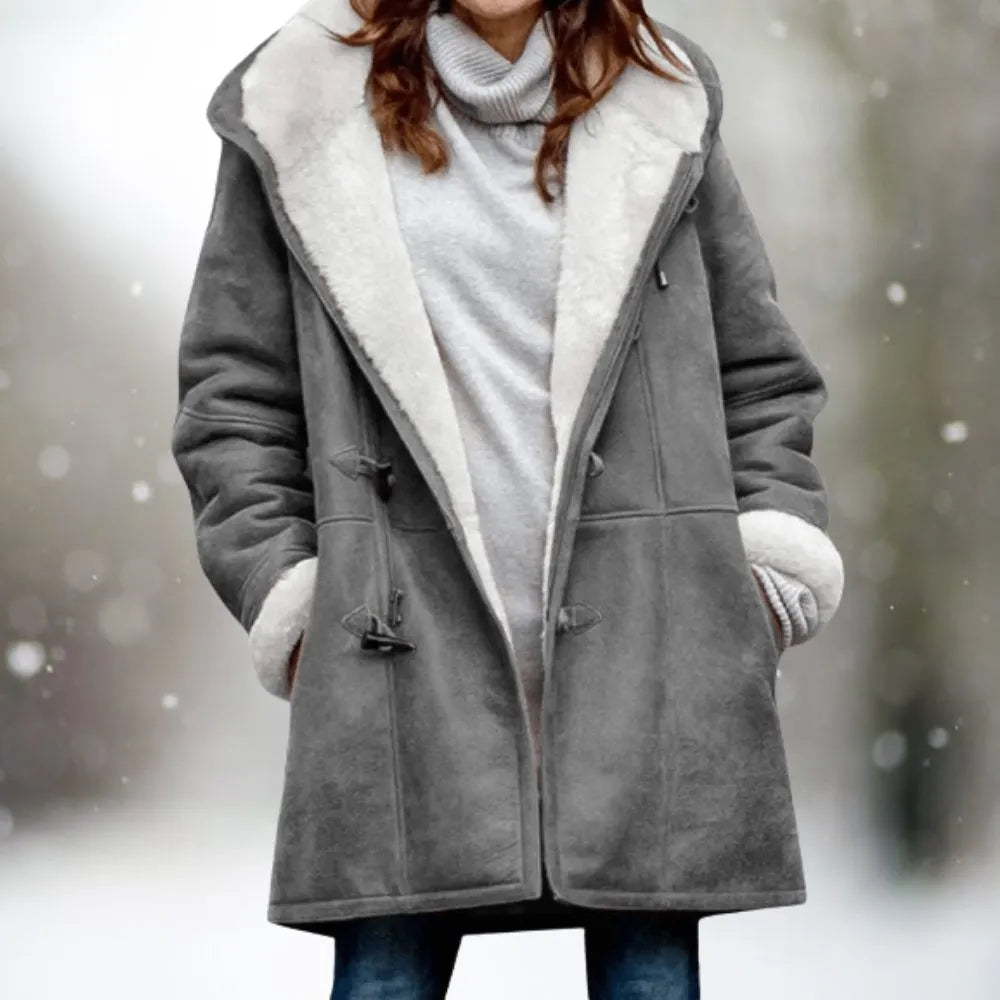 Frederica lange sherpa winterjas voor dames