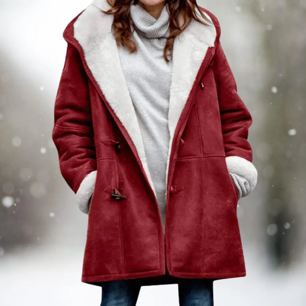 Frederica lange sherpa winterjas voor dames
