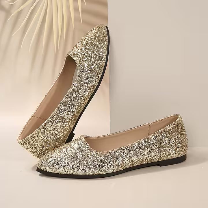 Pumps met glitters en puntige neus voor dames