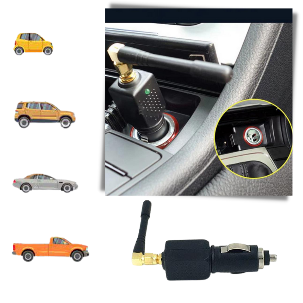 Sigarettenaansteker-adapter voor de auto – Compact en handig opladen