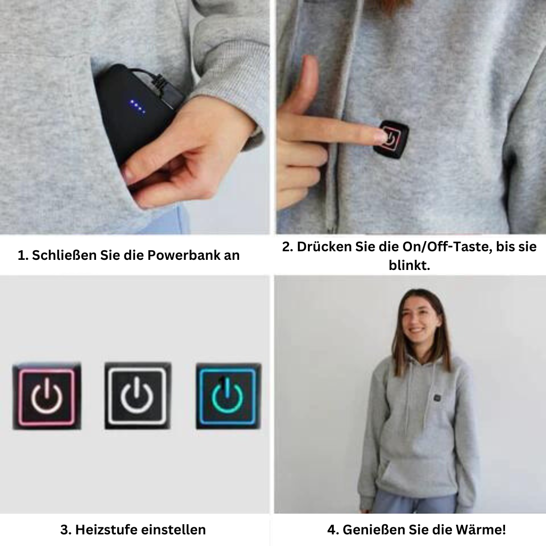 ThermaHoodie Verwarmde Unisex Wintertrui