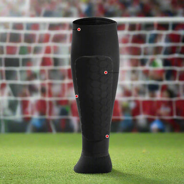 EliteGuard Pro Honingraat Scheenbeschermers | Duurzame compressiemouwen voor voetbal voor meer veiligheid en mobiliteit