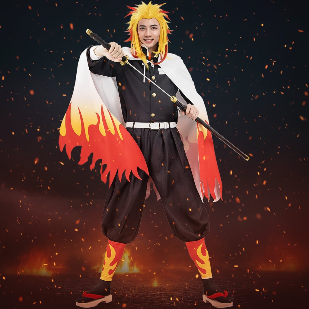 Halloween anime cosplaykostuum en outfit voor verkleden als personage met haorijas en beenwikkels