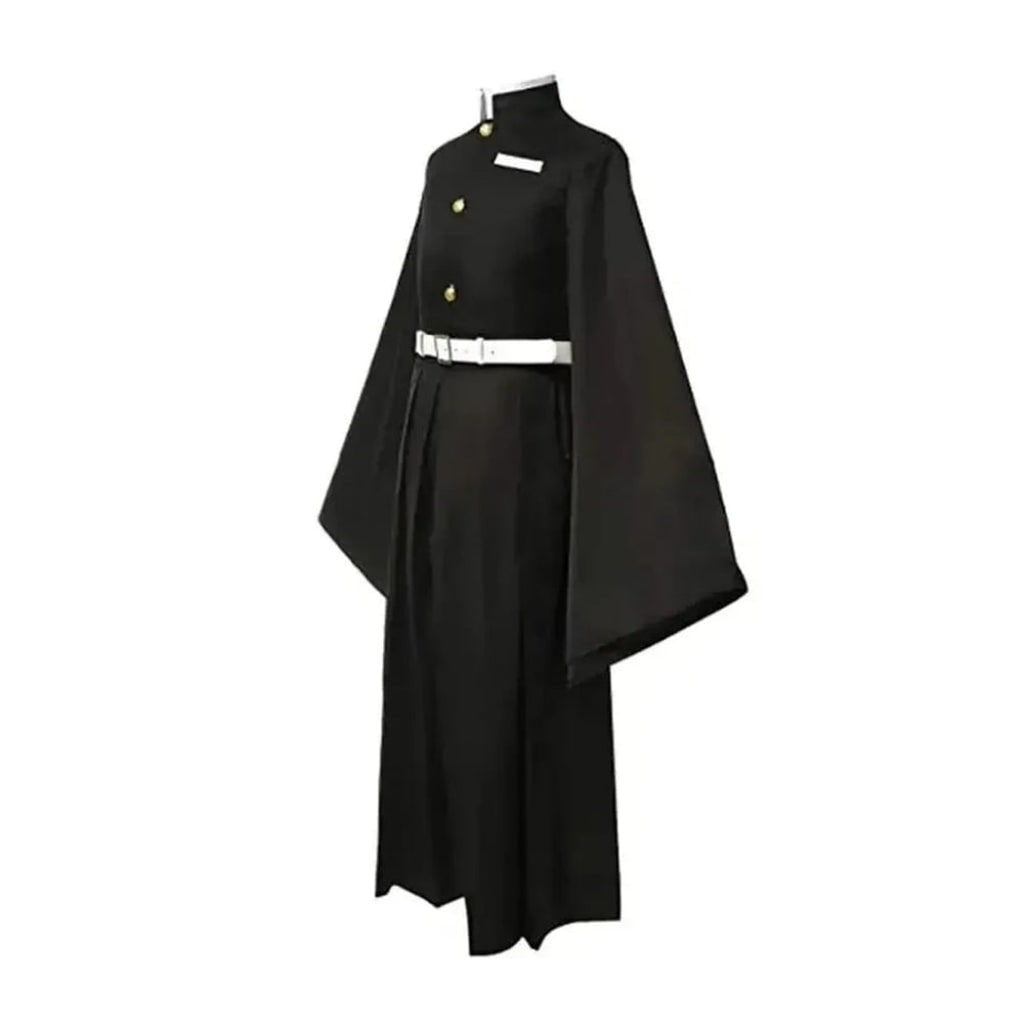 Halloween anime cosplaykostuum en outfit met hoge kraag en wijde mouwen in samoerai-stijl
