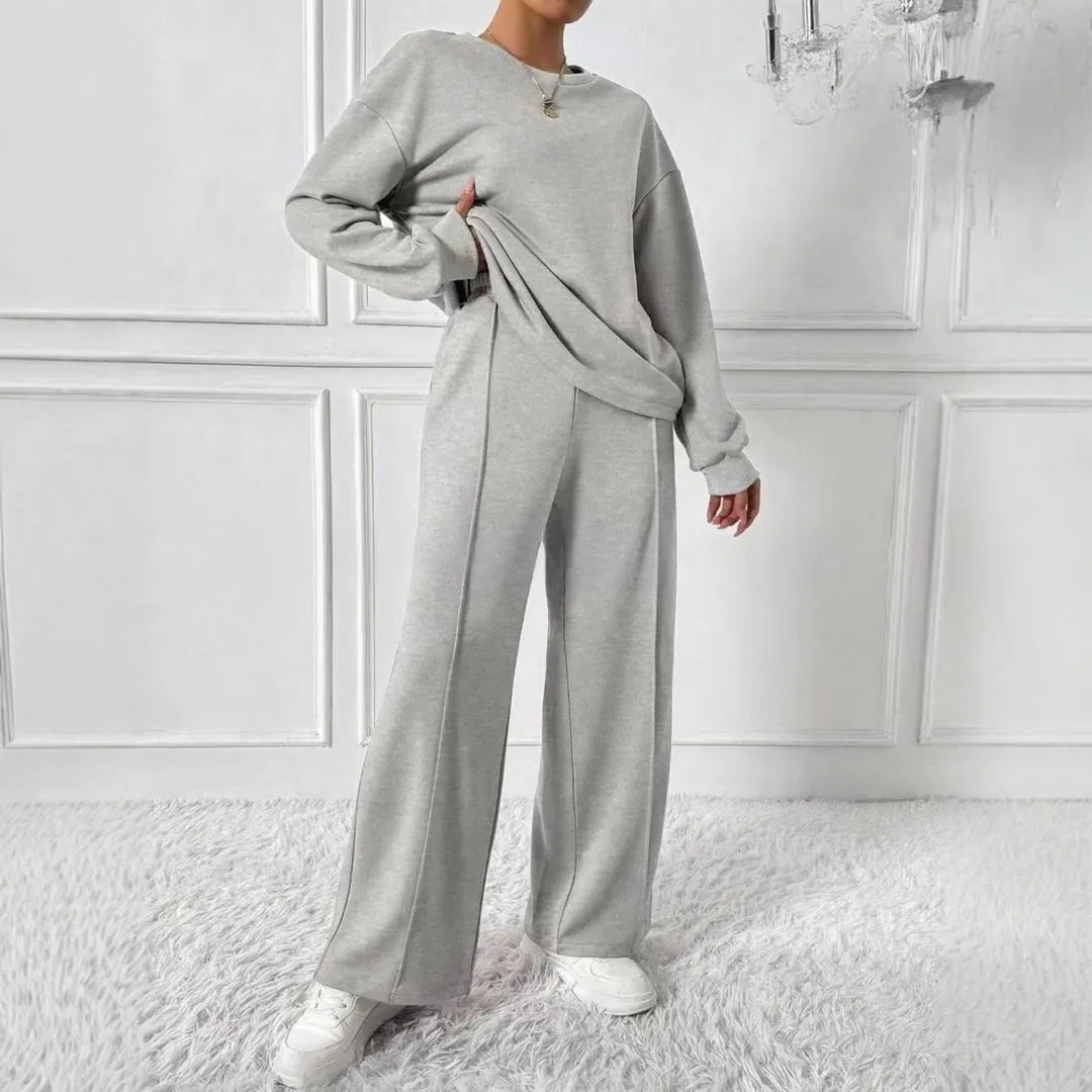 Hanne set met oversized sweatshirt en broek met hoge taille voor dames
