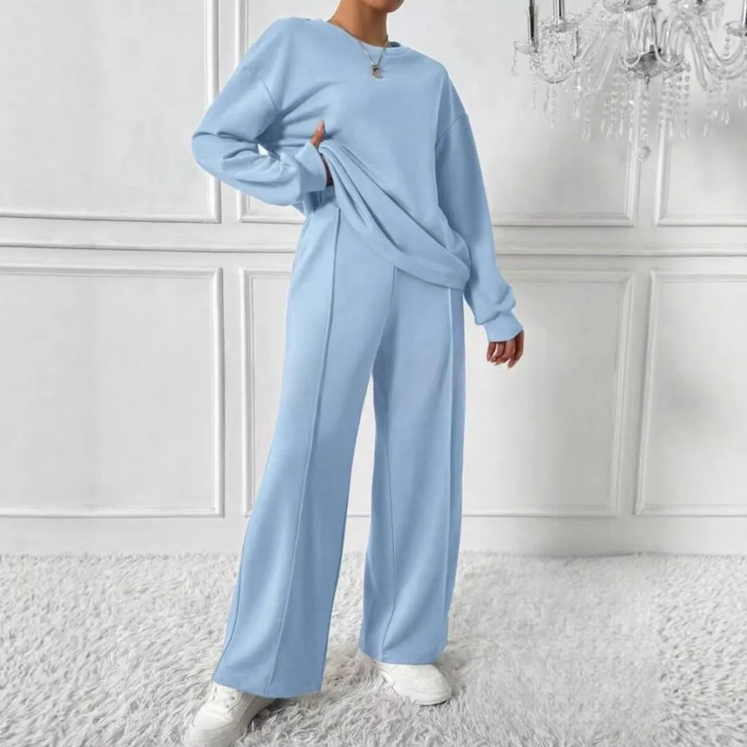 Hanne set met oversized sweatshirt en broek met hoge taille voor dames