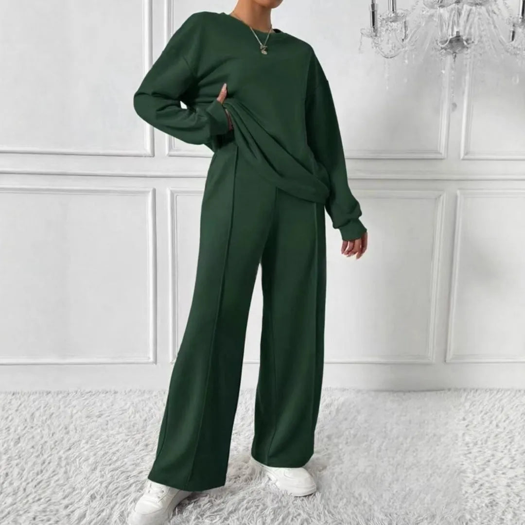 Hanne set met oversized sweatshirt en broek met hoge taille voor dames