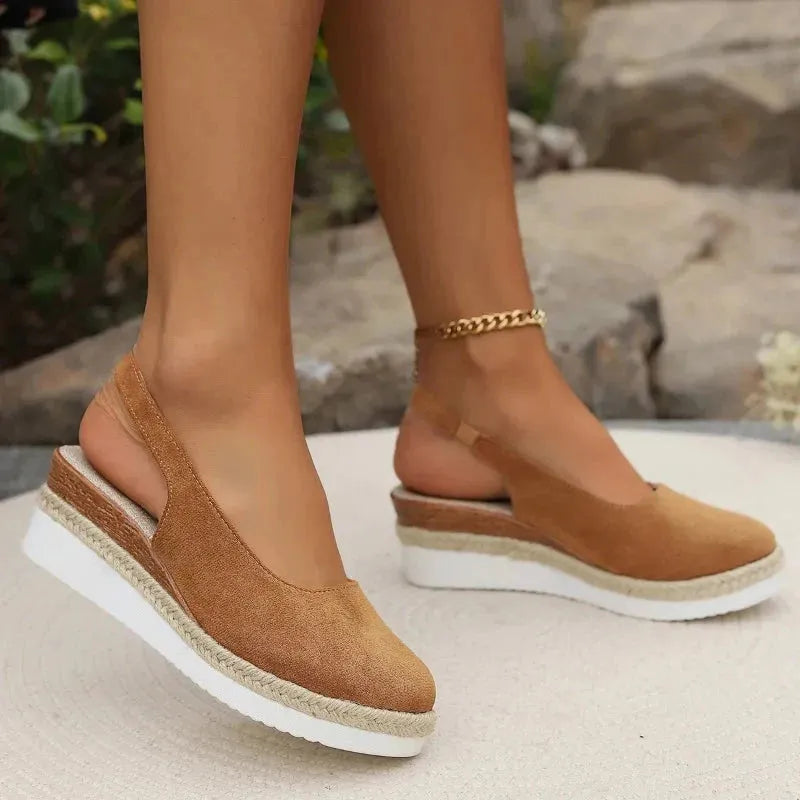 Harriet dames instap-espadrilles met plateauzool