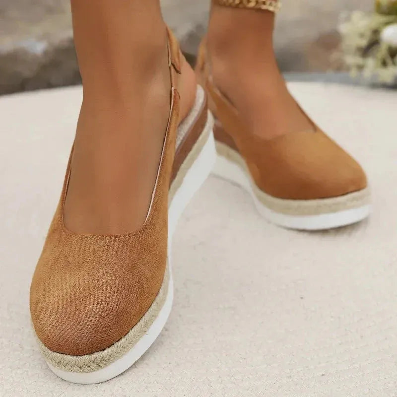 Harriet dames instap-espadrilles met plateauzool
