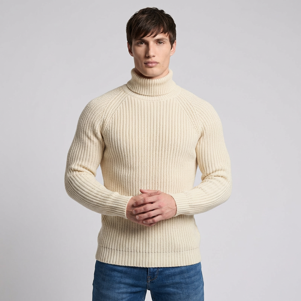 Heren Gebreide Turtleneck Wintertrui