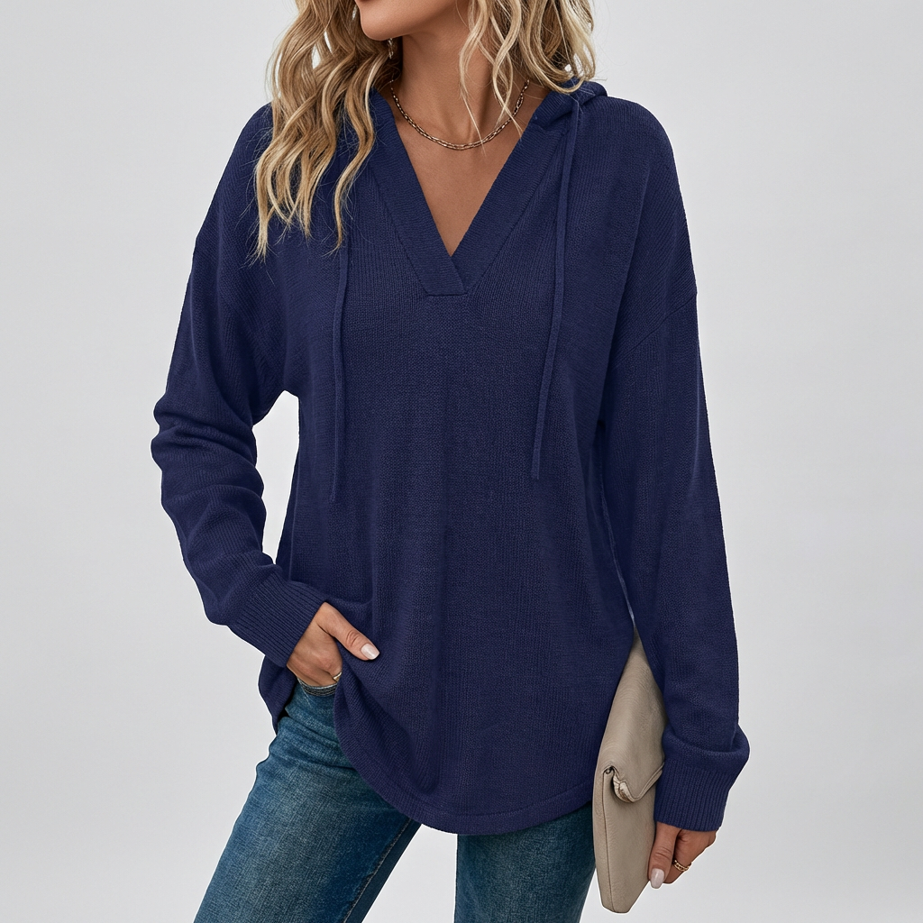 Oversized Hoodie met V-Hals
