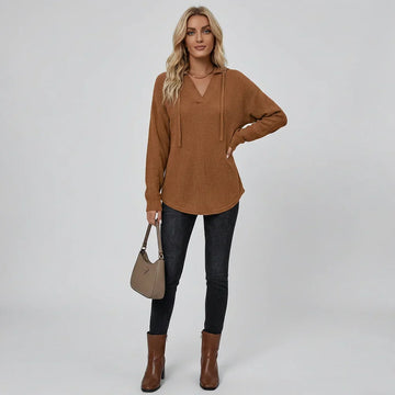 Oversized Hoodie met V-Hals