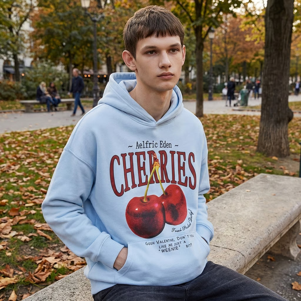 Casual Y2K Hoodie met Kersenprint