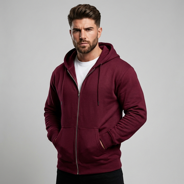 Heren Hoodie met Doorlopende Rits