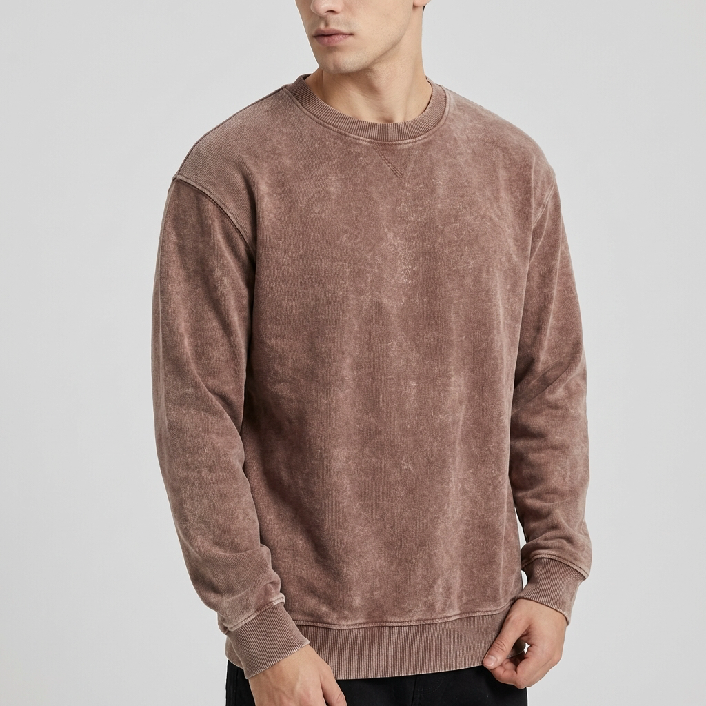 Comfortabele Washed Heren Sweater - Fours