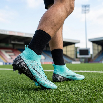Voetbalschoenen voor mannen met grip & hoge enkelontwerp