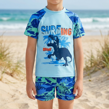 Zwemset met T-Shirt en Shorts voor Jonge Jongens