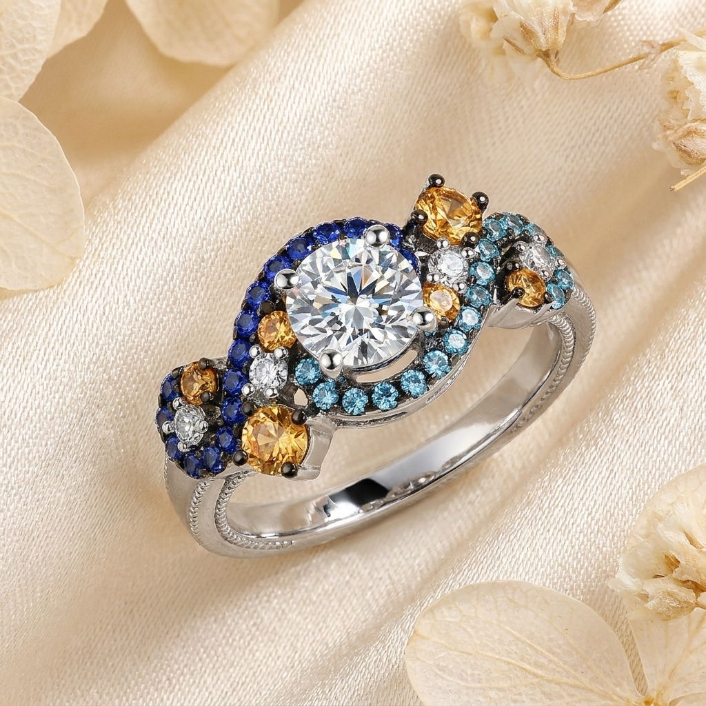 “De Starry Nacht” Geïnspireerde vintage Ring