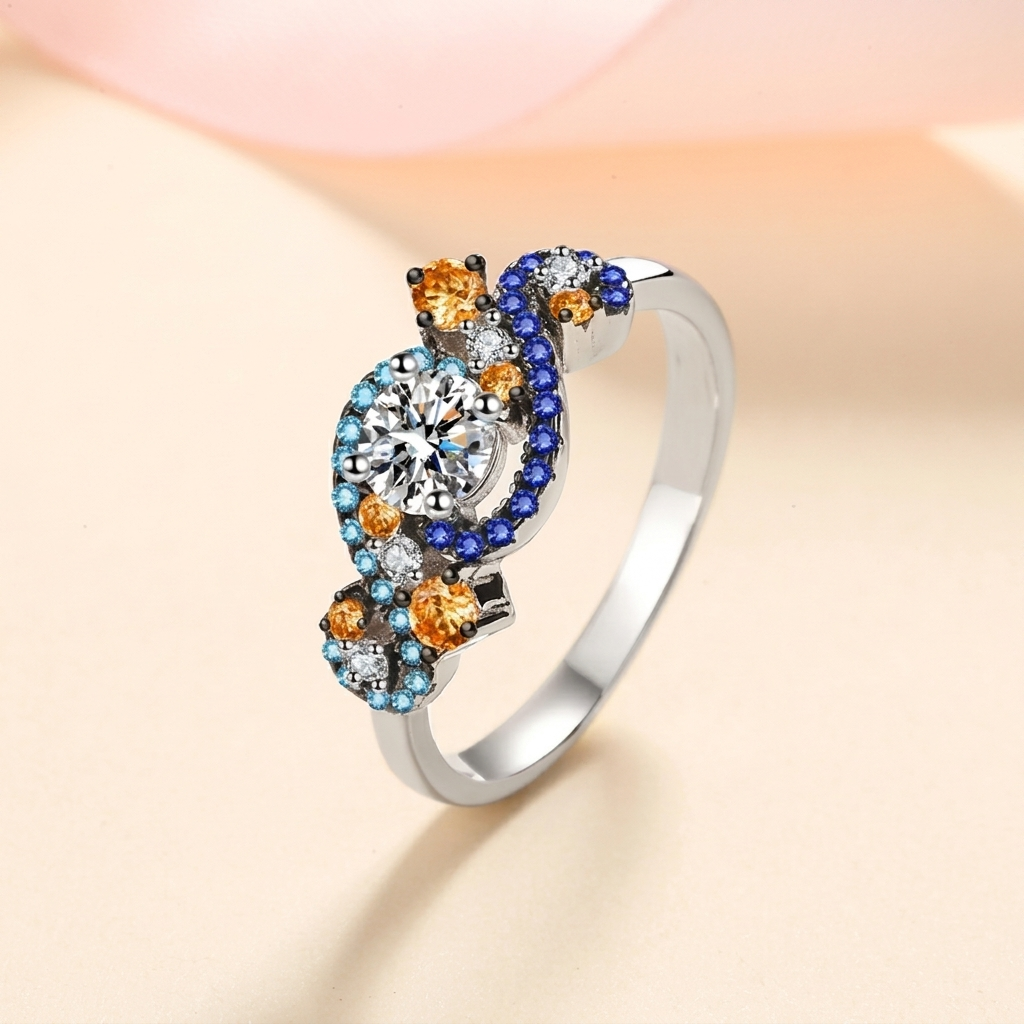 “De Starry Nacht” Geïnspireerde vintage Ring