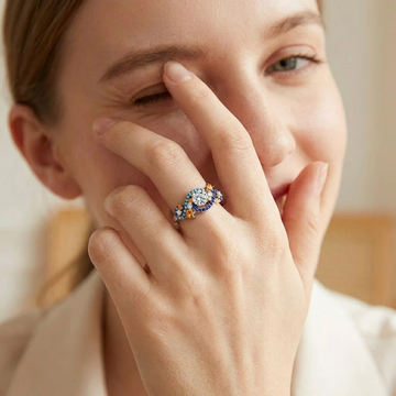 “De Starry Nacht” Geïnspireerde vintage Ring