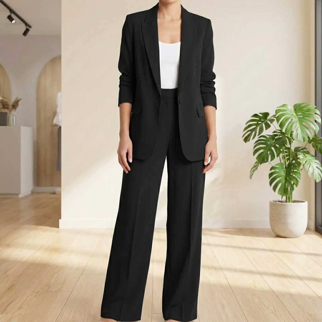 Elegant 2-Delig Damespak met Blazer en Broek