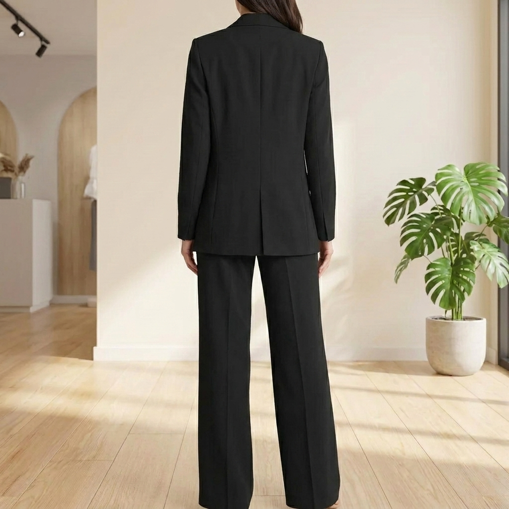 Elegant 2-Delig Damespak met Blazer en Broek