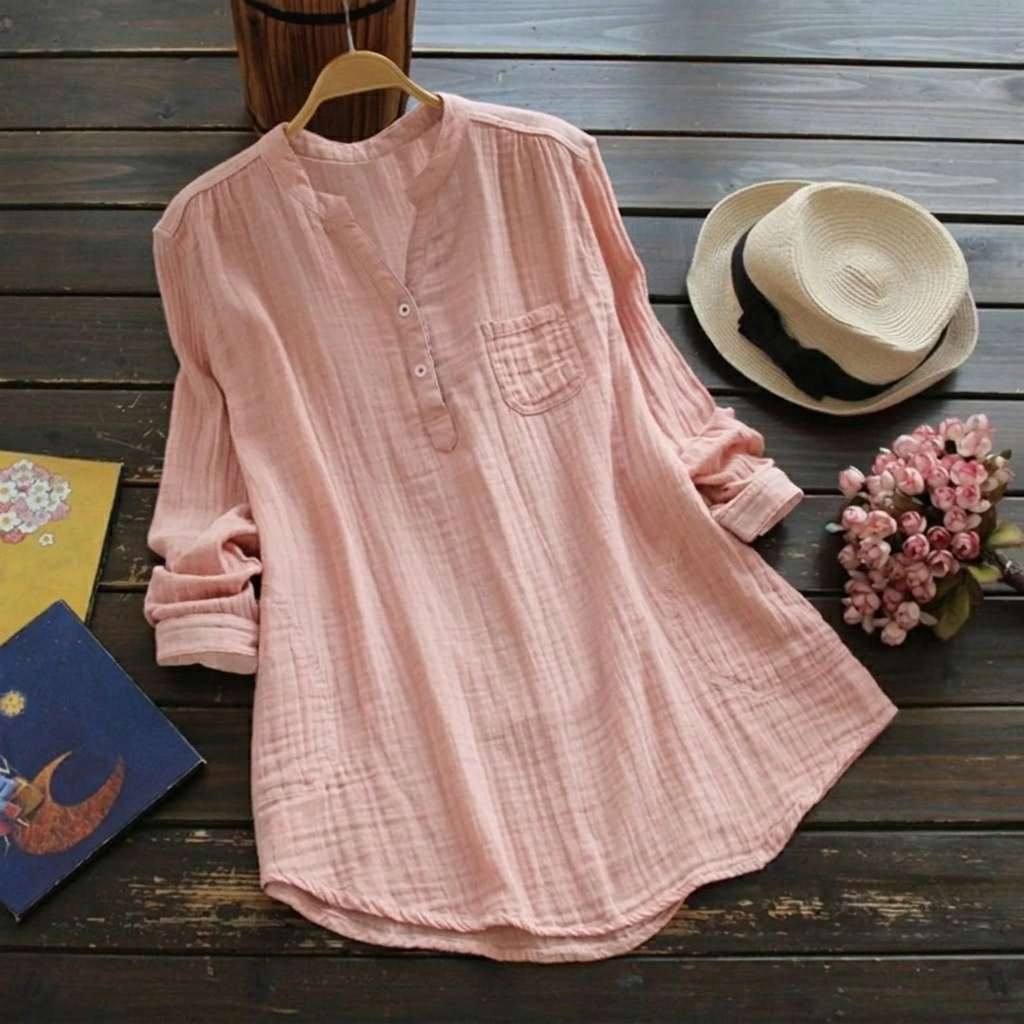 Chique Casual Tuniek met Linnen Look