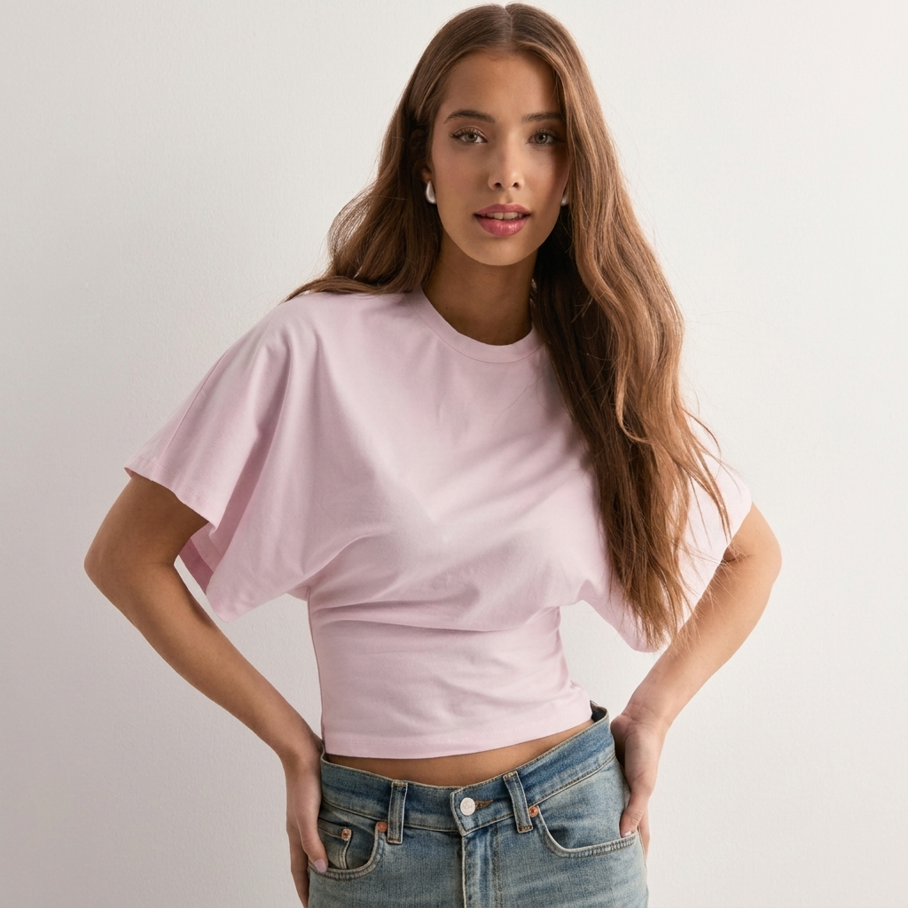 T-shirt met speelse wijde mouwen