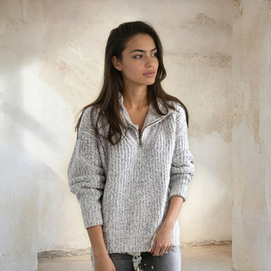 Dames half-zip trui