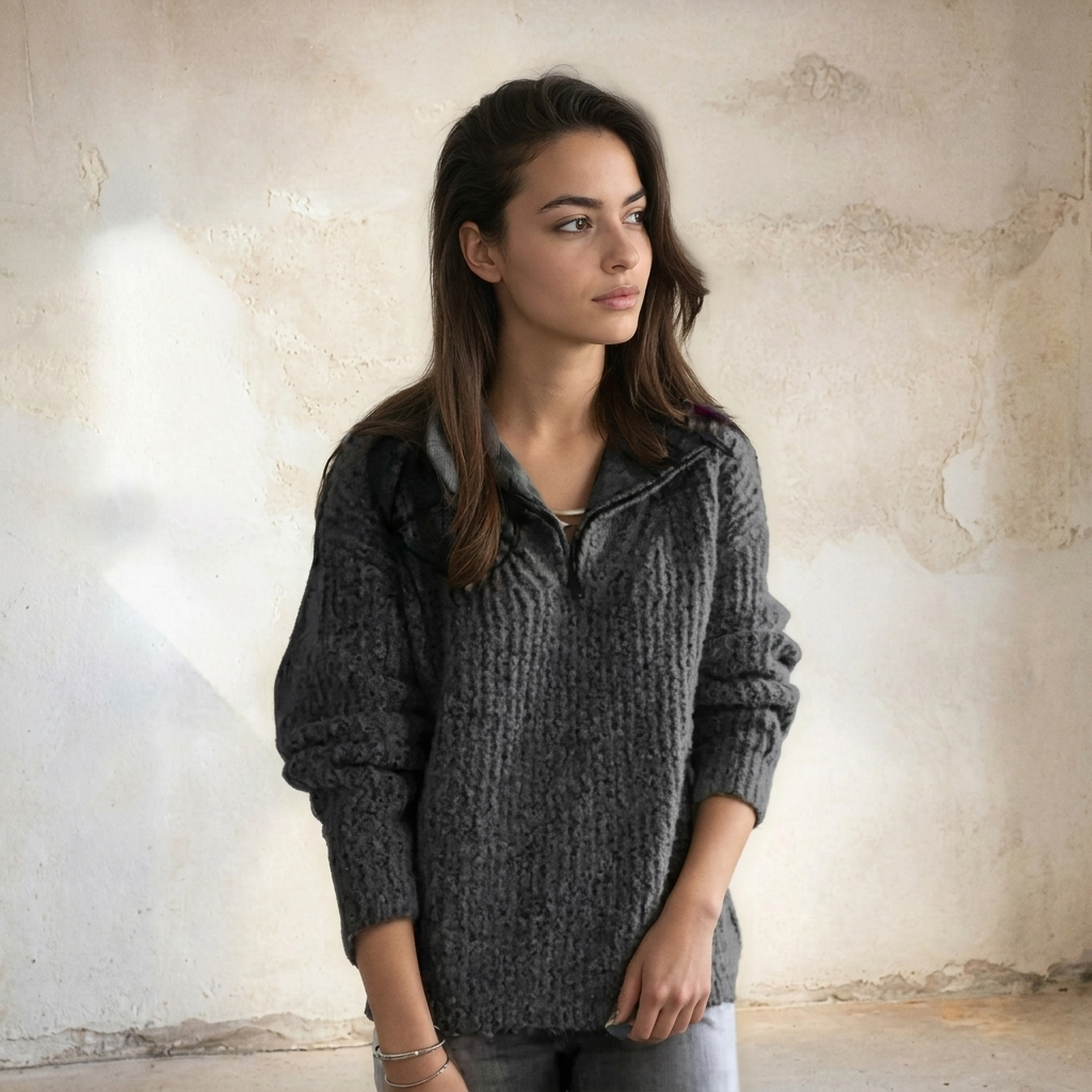 Dames half-zip trui