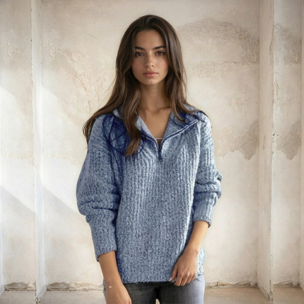 Dames half-zip trui