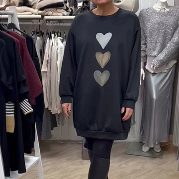 Dames oversized sweatshirt-jurk