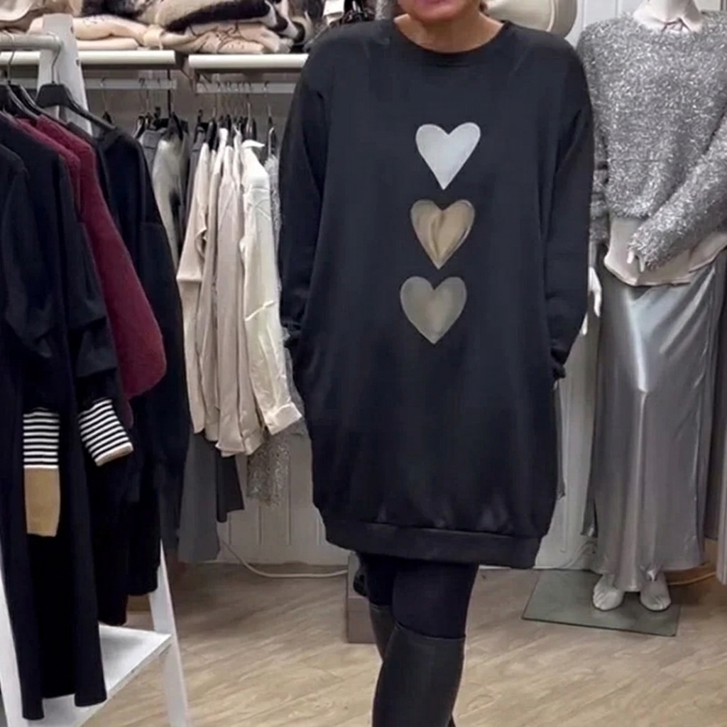 Dames oversized sweatshirt-jurk