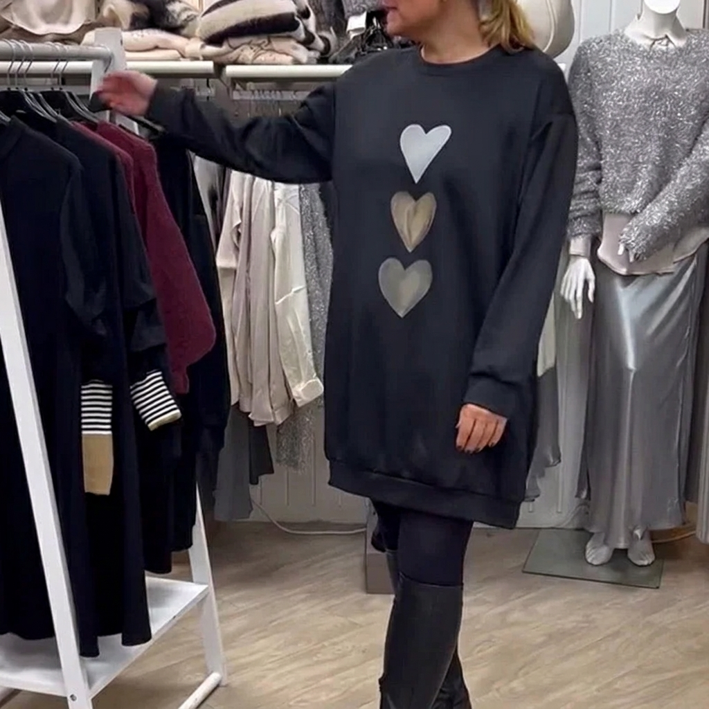 Dames oversized sweatshirt-jurk