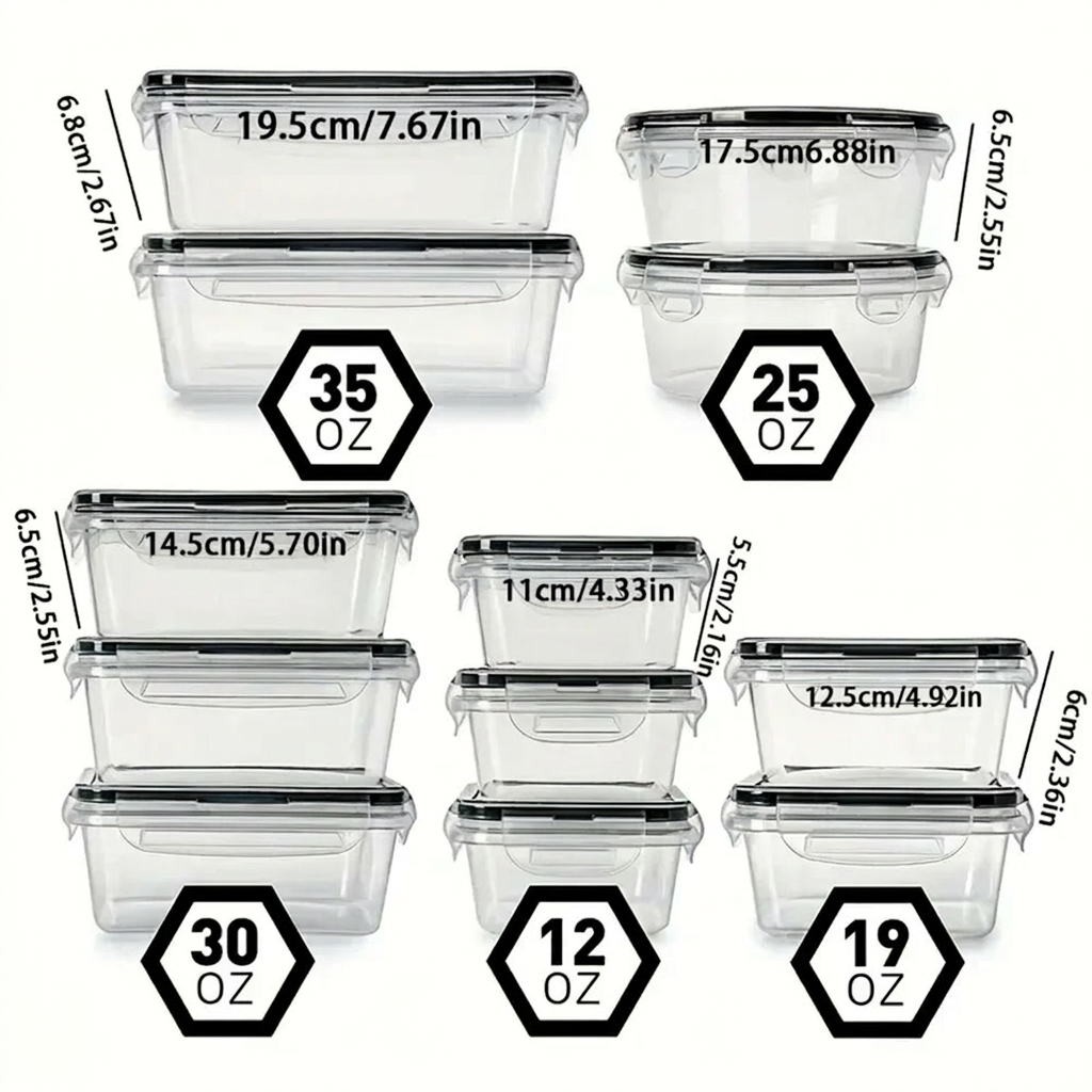 12-delige voedselcontainerset