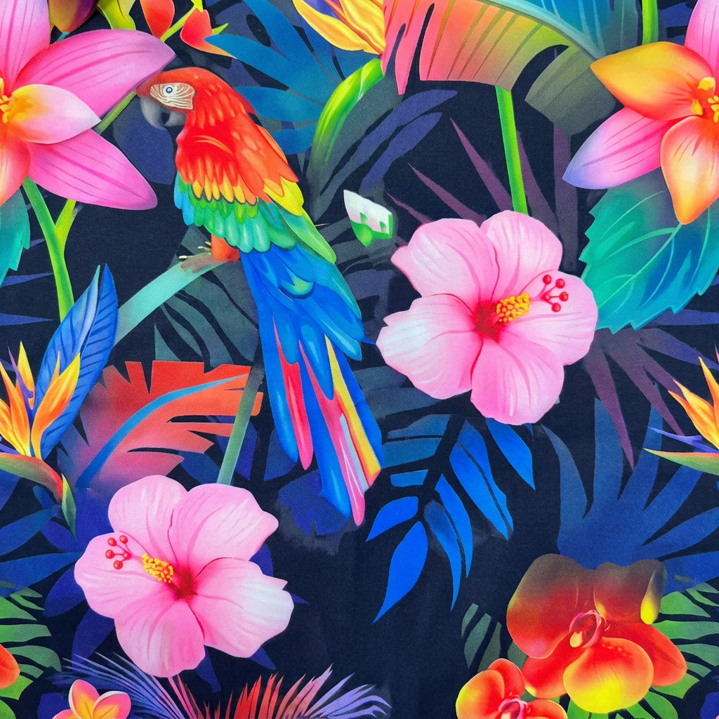 Zomerse tweedelige set met flamingoprint