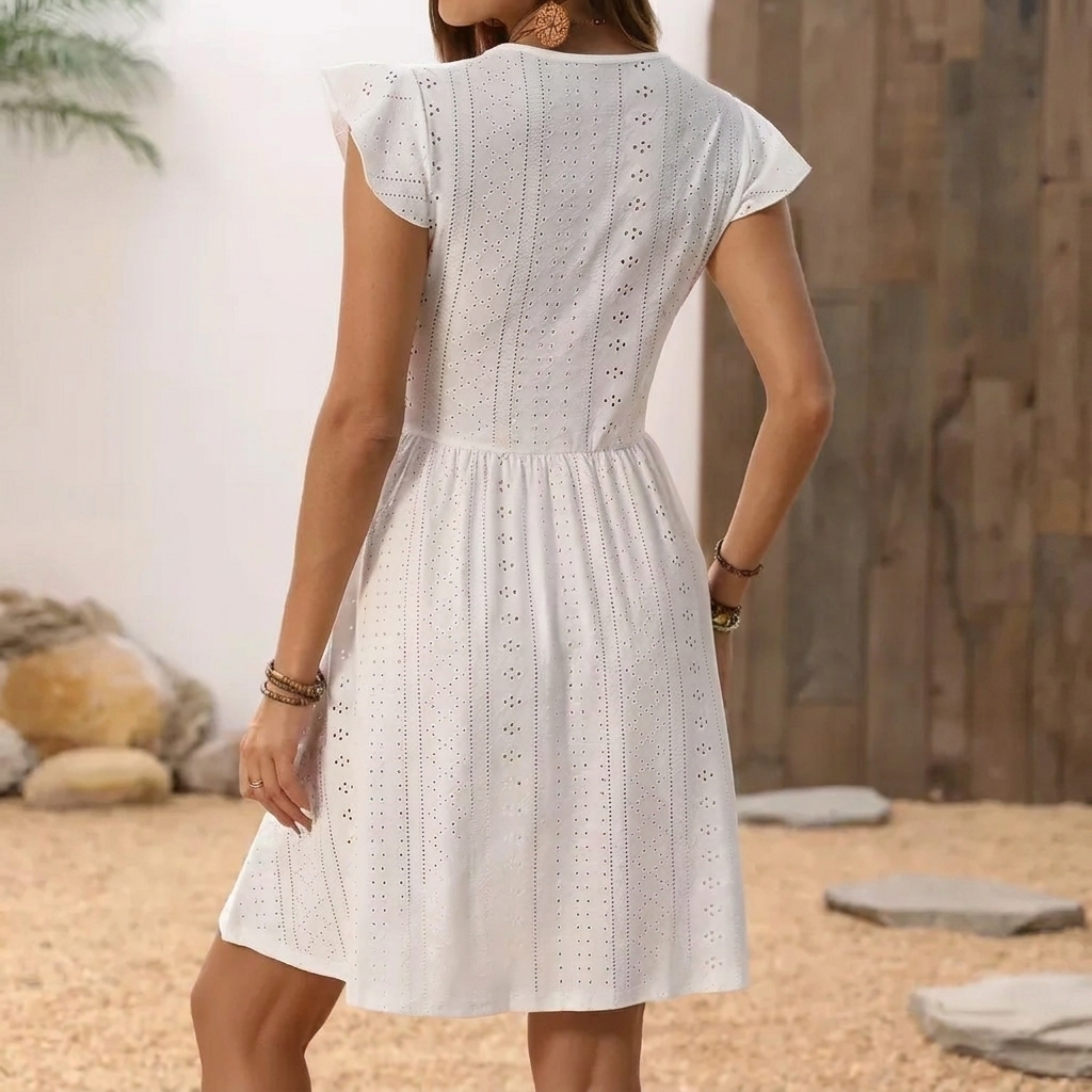 Dames A-lijn jurk – elegant met kant